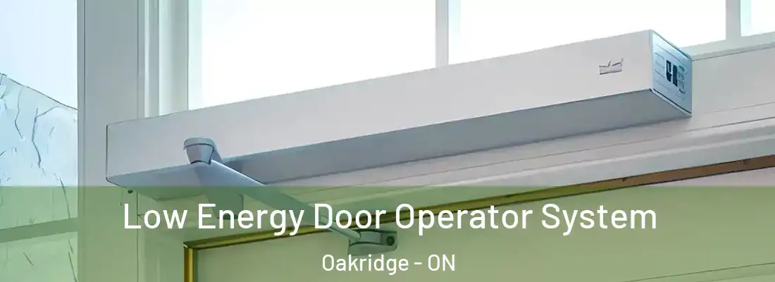  Low Energy Door Operator System Oakridge - ON